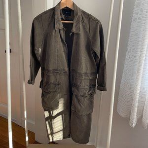 Lucky Brand – Army Green Long Cargo Jacket – Size XS